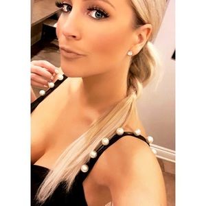 Black Midi with Pearl straps